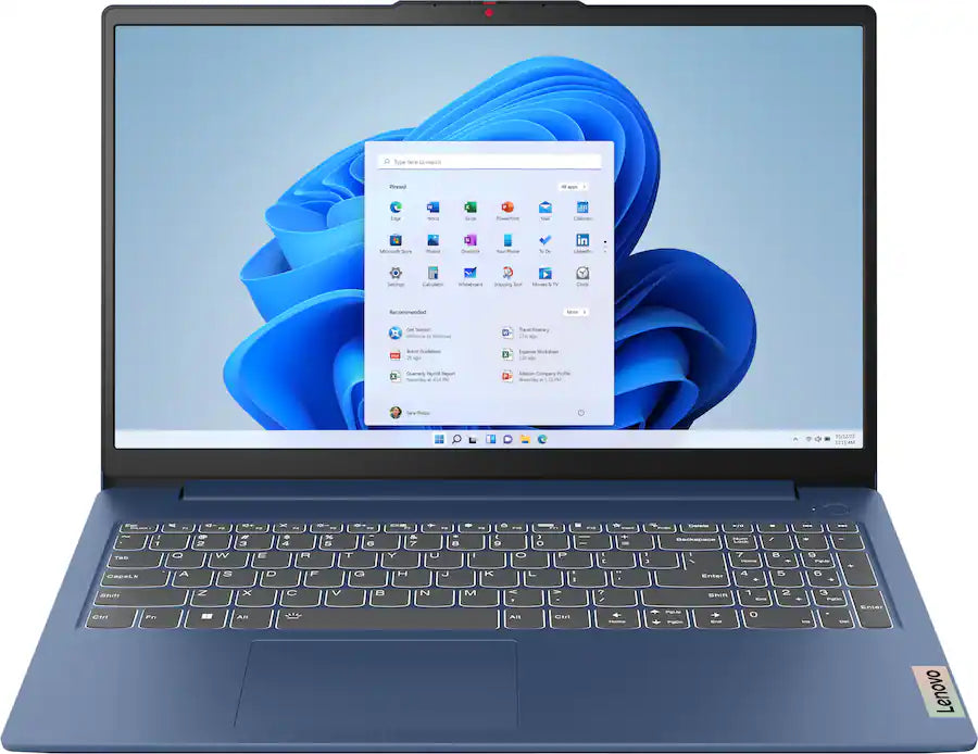 Lenovo IdeaPad Slim 3 15AMN8 15.6" FHD Notebook - AMD Ryzen 5 40 2.8GHz - 8GB DDR5 RAM - 256GB PCIe SSD - Webcam - Wi-Fi 6 - Windows 11 Home - Abyss Blue