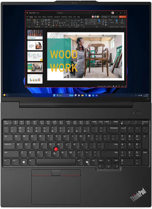 Lenovo ThinkPad E16 G2 Laptop, 16" FHD+ Display, Intel Core Ultra 7 155U Upto 4.8GHz, 32GB RAM, 512GB SSD, Backlit keys, Fingerprint Reader, Windows 11 Pro added