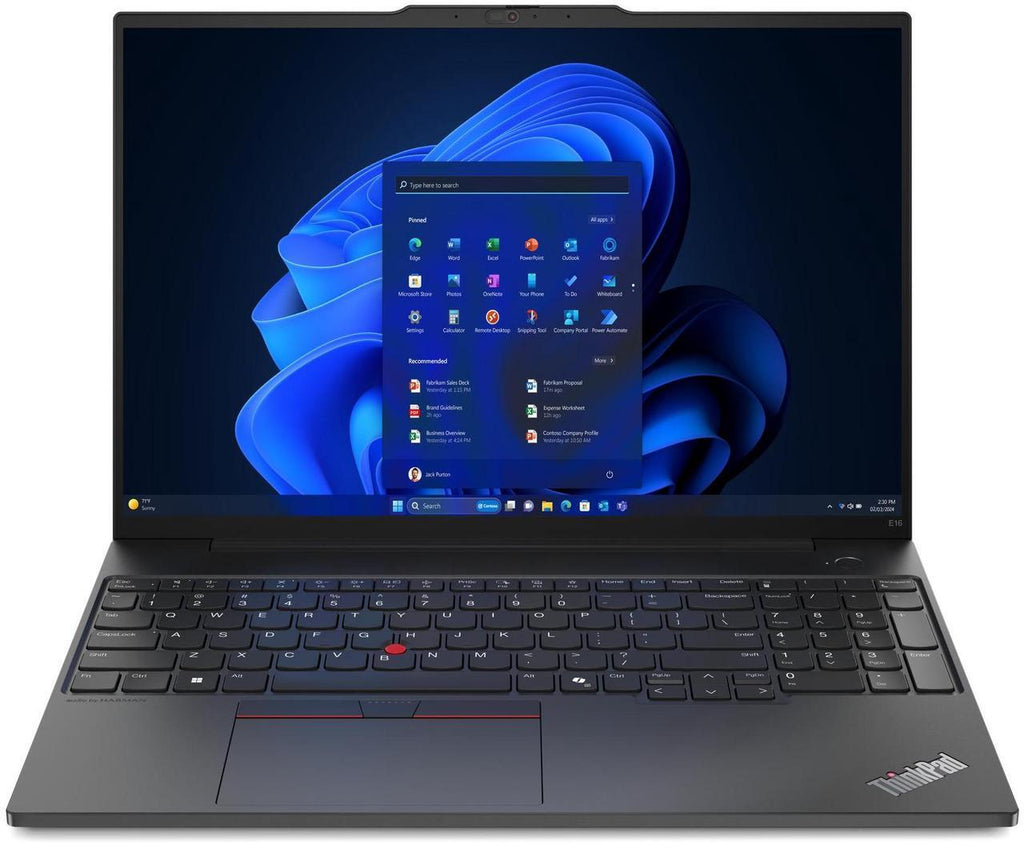 Lenovo ThinkPad E16 G2 Laptop, 16" FHD+ Touch Display, Intel Core Ultra 7 155U Upto 4.8GHz, 32GB RAM, 1TB SSD, Backlit keys, Fingerprint Reader, Windows 11 Pro