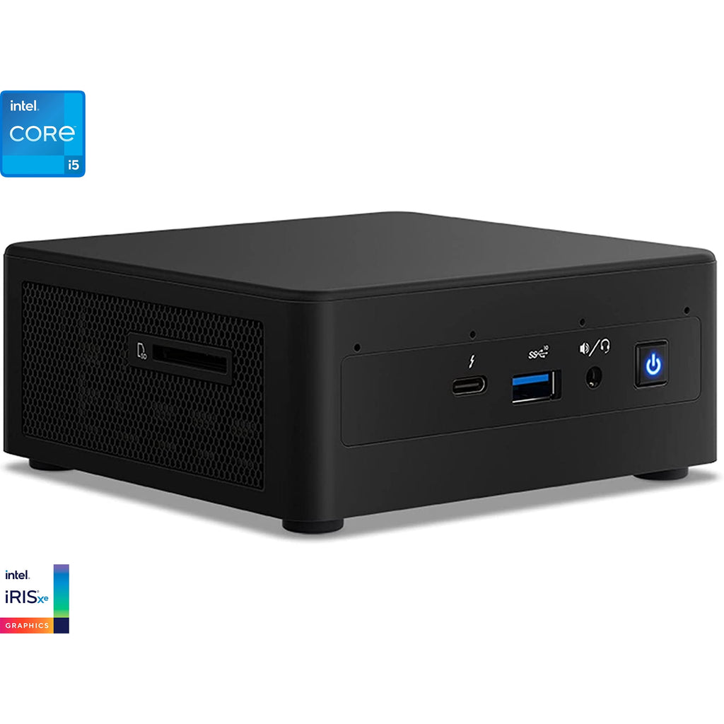 Intel NUC11PAHI5 Mini PC, Intel Core i5-1135G7 Upto 4.2GHz, 8GB RAM, 512GB NVMe SSD, HDMI, Mini DisplayPort, Thunderbolt, Card Reader, Wi-Fi, Bluetooth, Windows 10 Pro