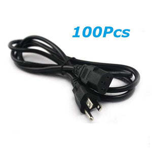 Lot of 100 Pcs 3 Prong 6ft Power Cord Cable For PCs, Monitors, Computers, Printers Etc..