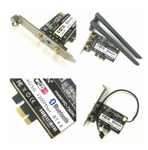 7265AC Desktop Wifi Card, 867 MBPS, BlueTooth 4.2